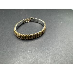 Vintage Gemex USA Ladies Expansion Bracelet Watch Band Yellow Gold Filled 5 1/4"